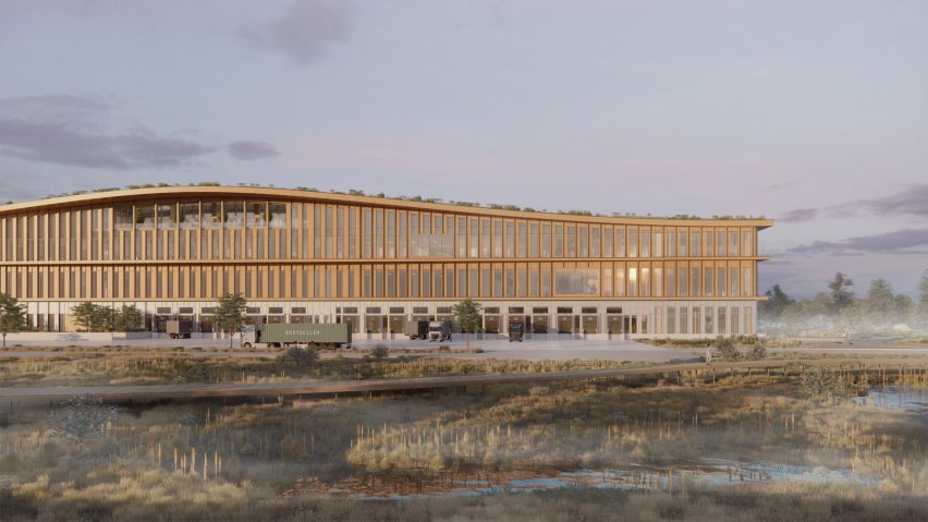 Henning Larsen mass-timber logistics centre