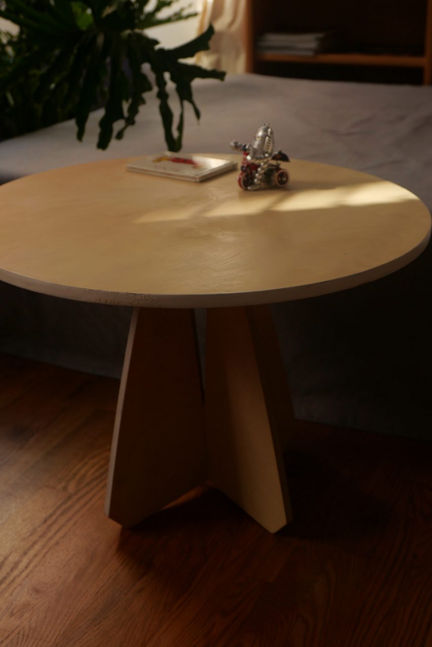 A table with wide legs