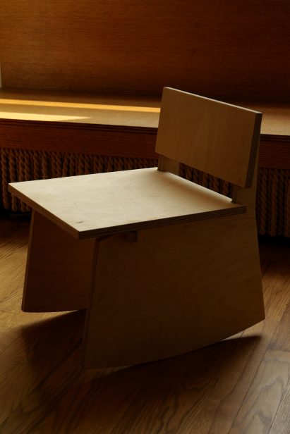 A blocky rocky chair