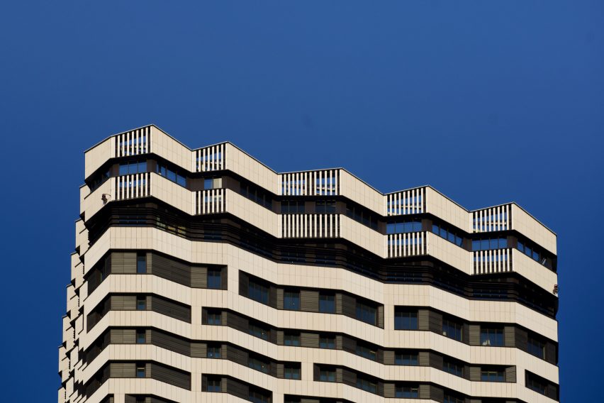 Geometric exterior at College Road by HTA Design