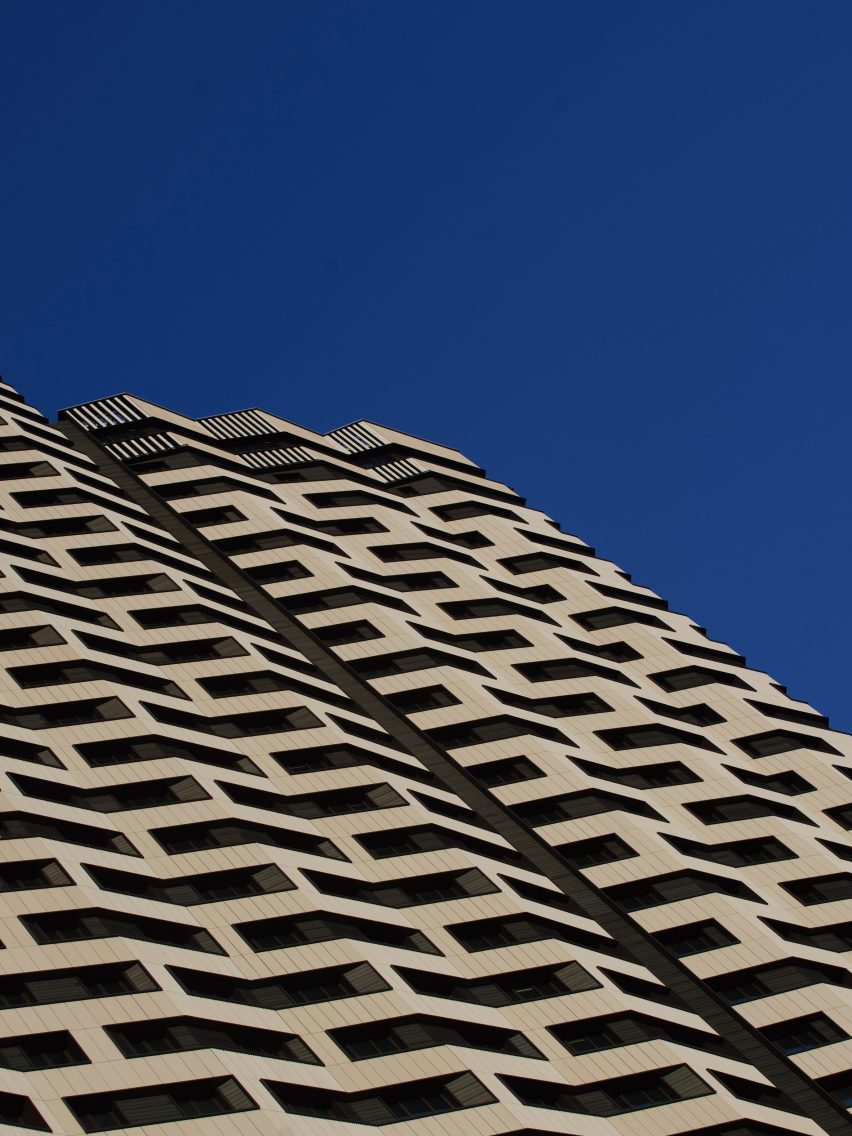 Geometric facade at College Road by HTA Design