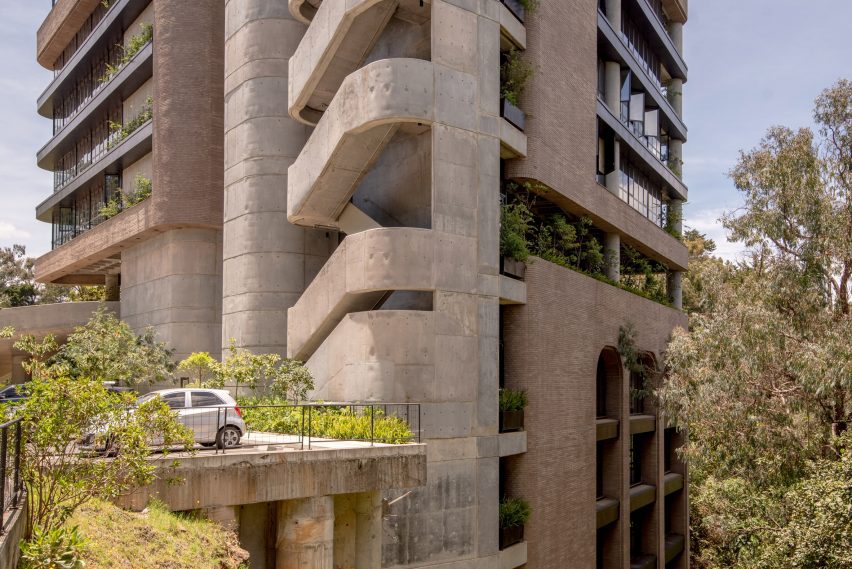 An office building made of varying levels