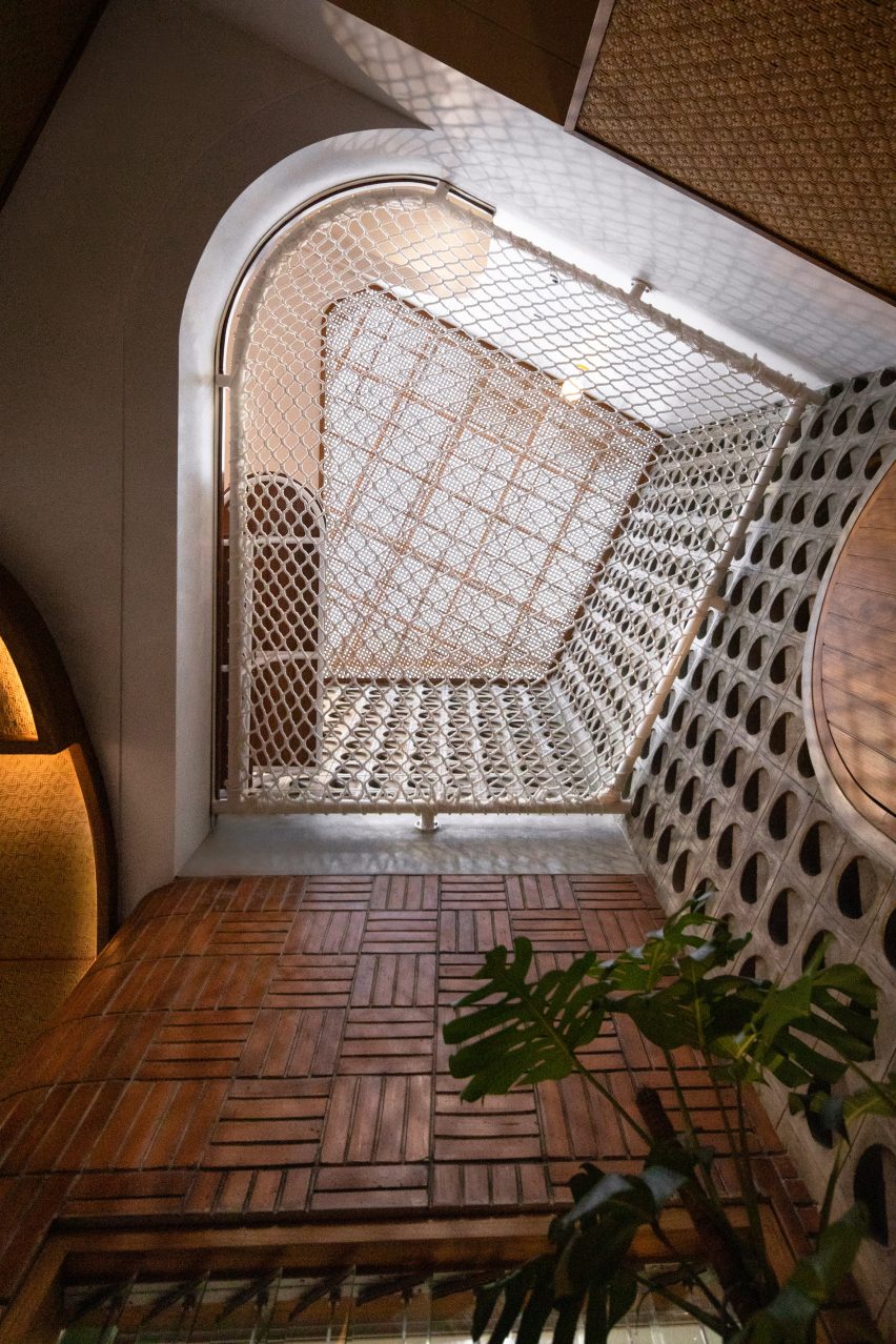 Interior light well at Distracted House by Ismail Solehudin Architecture