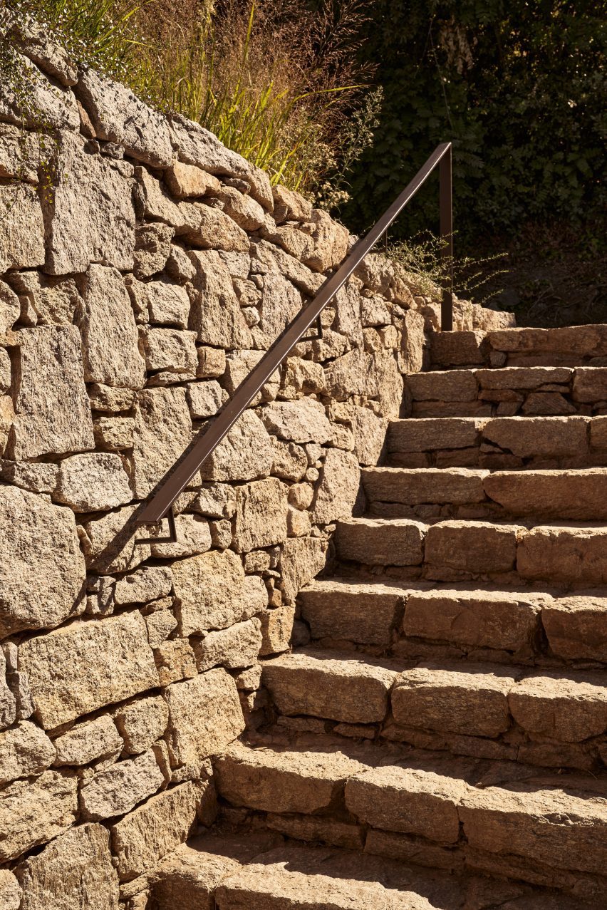 Stone external staircase