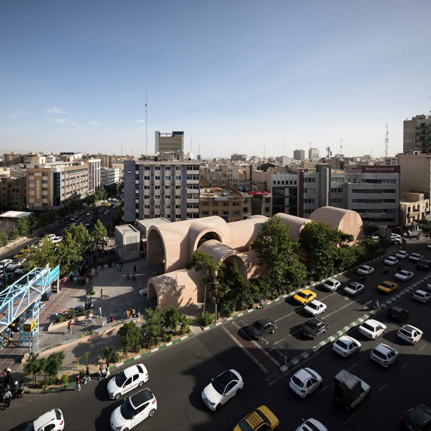 Brick vaulted Jahad Metro Plaza in Tehran