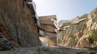 Stepped hotel at Leyja