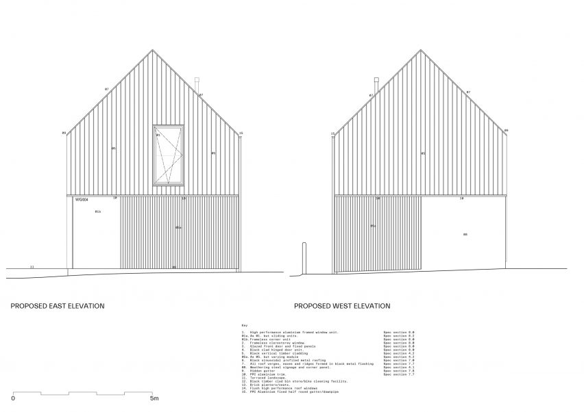 Elevation of Loader Monteith charred timber office and residence