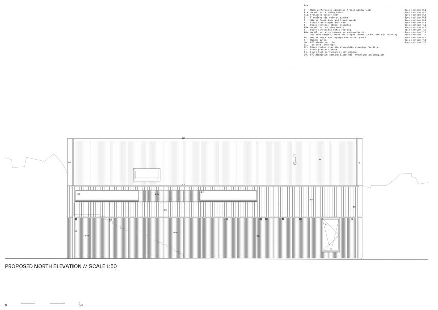 Elevation of Loader Monteith charred timber office and residence