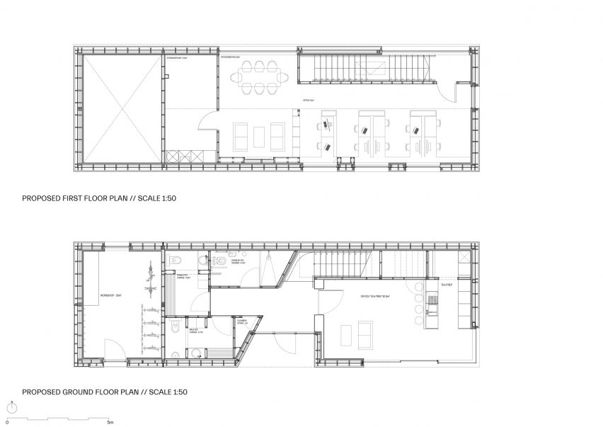 Floor plan of Loader Monteith charred timber office and residence