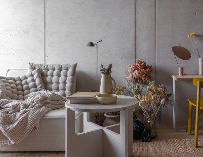 Concrete hotel room at East Side Gallery