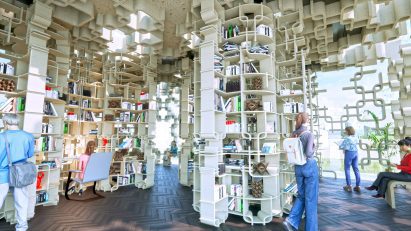 visualisation of a library design by a student at Oxford Brookes University