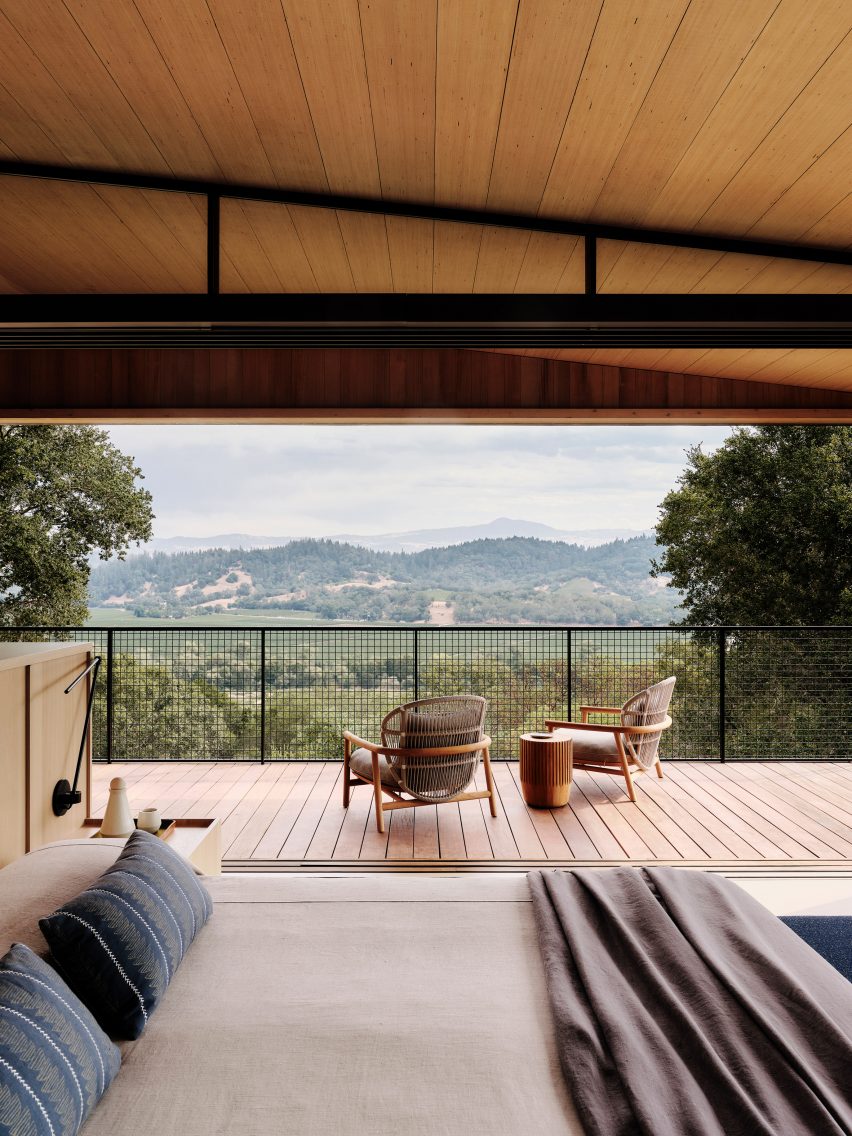 A living room with open walls