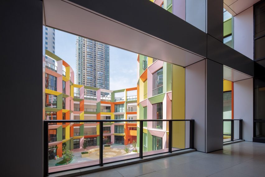 Courtyard at Shenzhen Women and Children's Centre by MVRDV