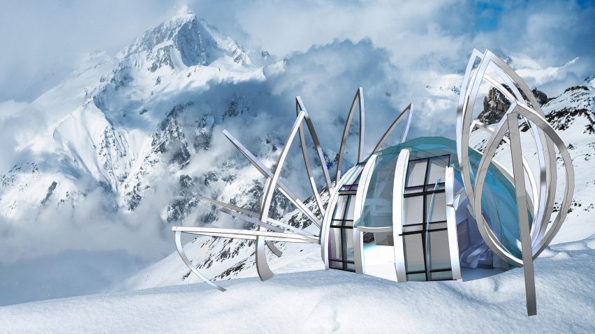 Visualisation of a 3D architectural structure.