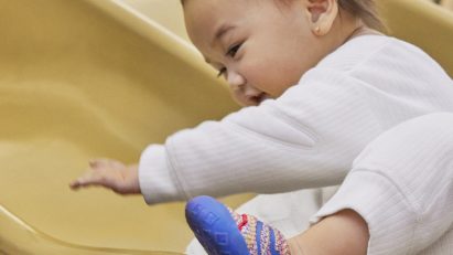 Toddler in Nikes