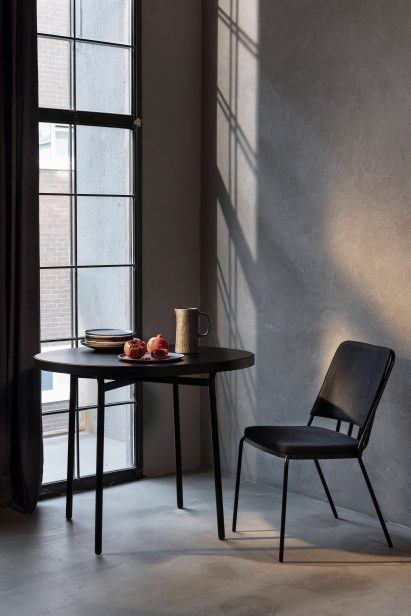 Black Parla-designed chair