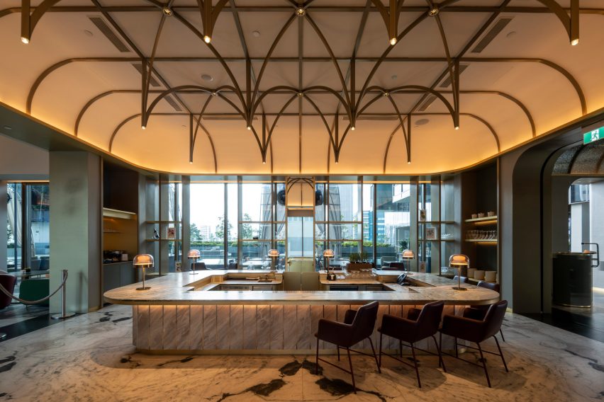 Pan Pacific Orchard hotel interior by WOHA