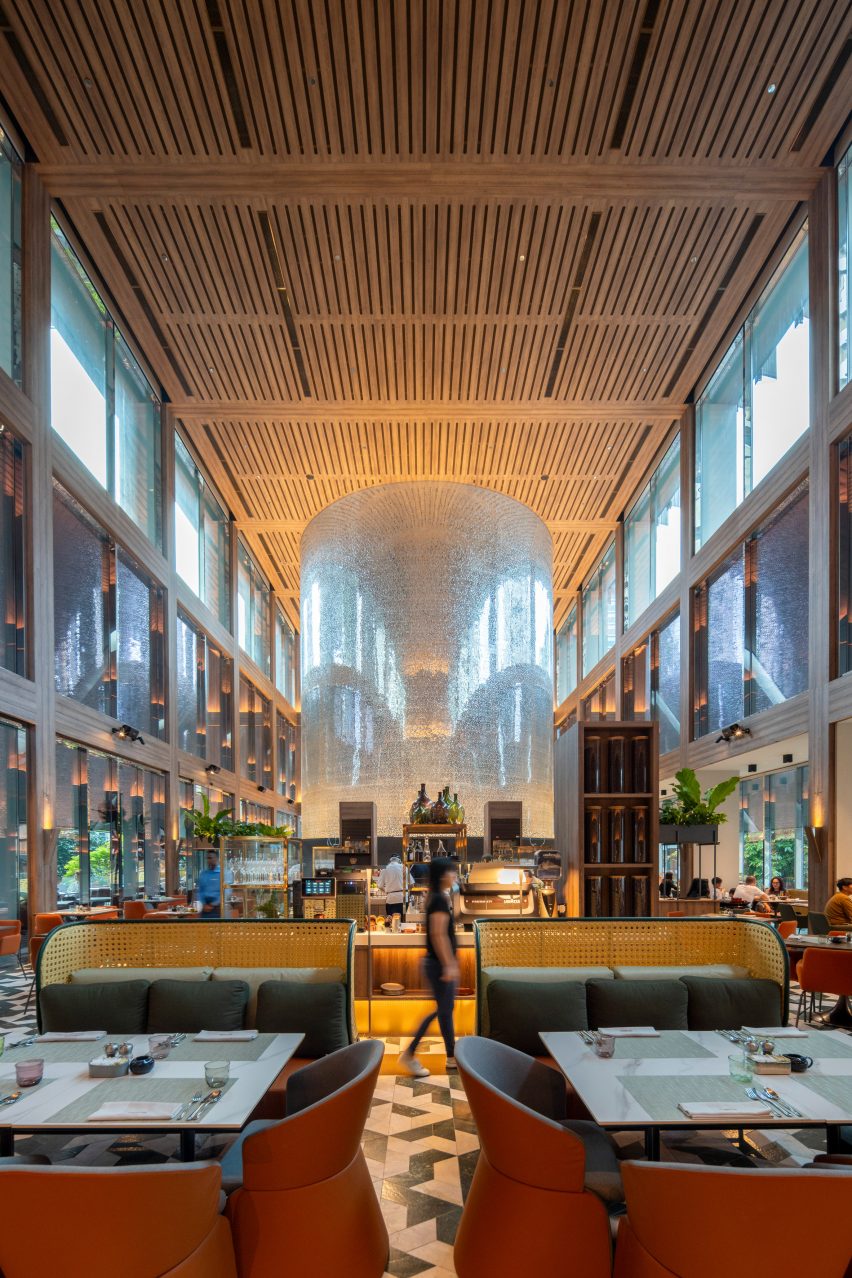 Pan Pacific Orchard hotel interior by WOHA