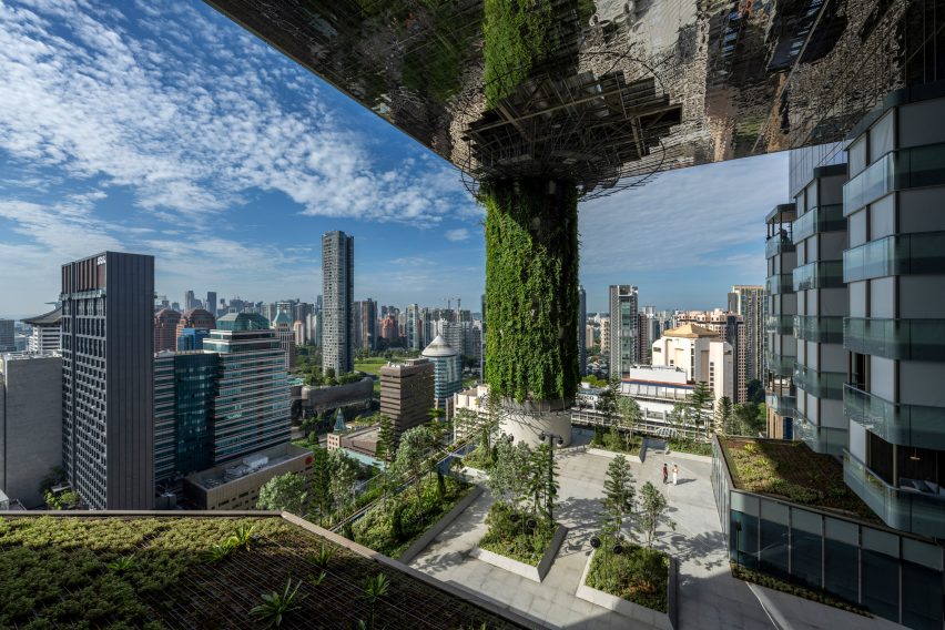 Pan Pacific Orchard hotel sky terrace by WOHA