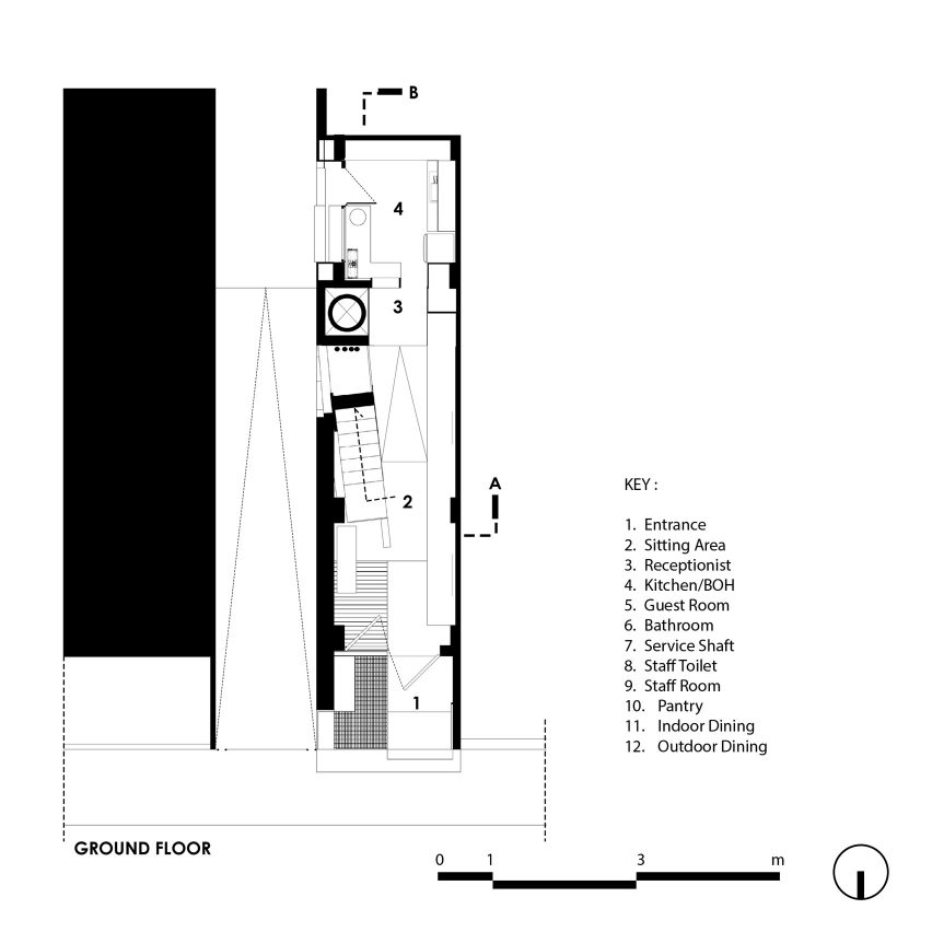 Ground floor plan of PituRooms in Indonesia by Sahabat Selojene