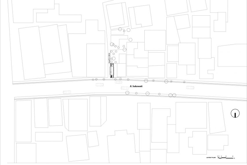 Site plan of PituRooms in Indonesia by Sahabat Selojene