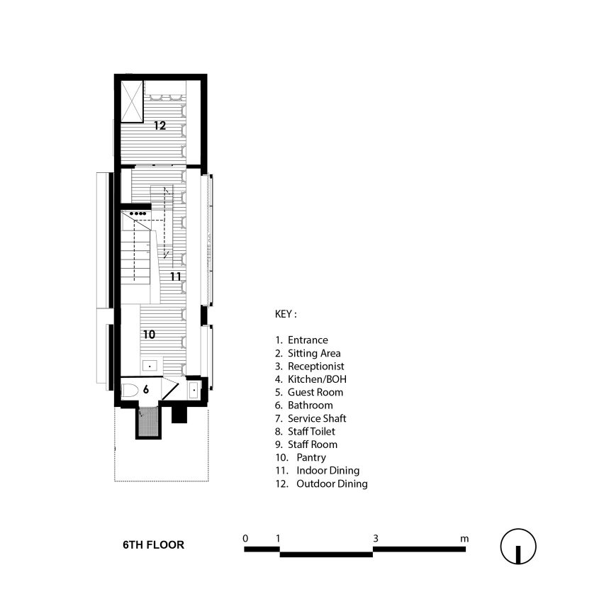 Sixth floor plan of PituRooms in Indonesia by Sahabat Selojene