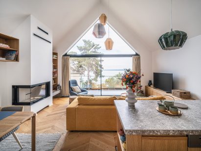 White-walled living room