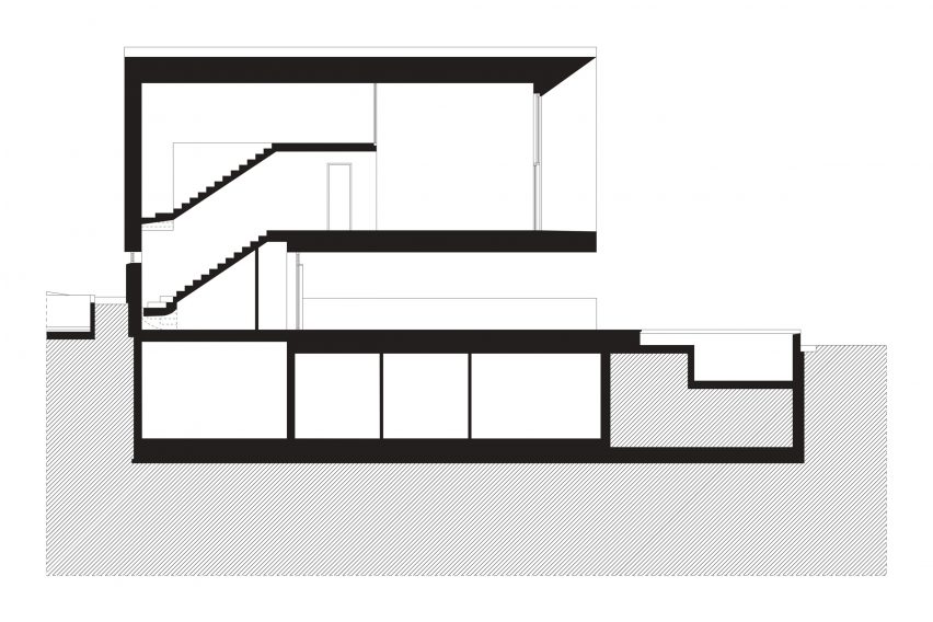 Section of Summer House by RAPA Architects