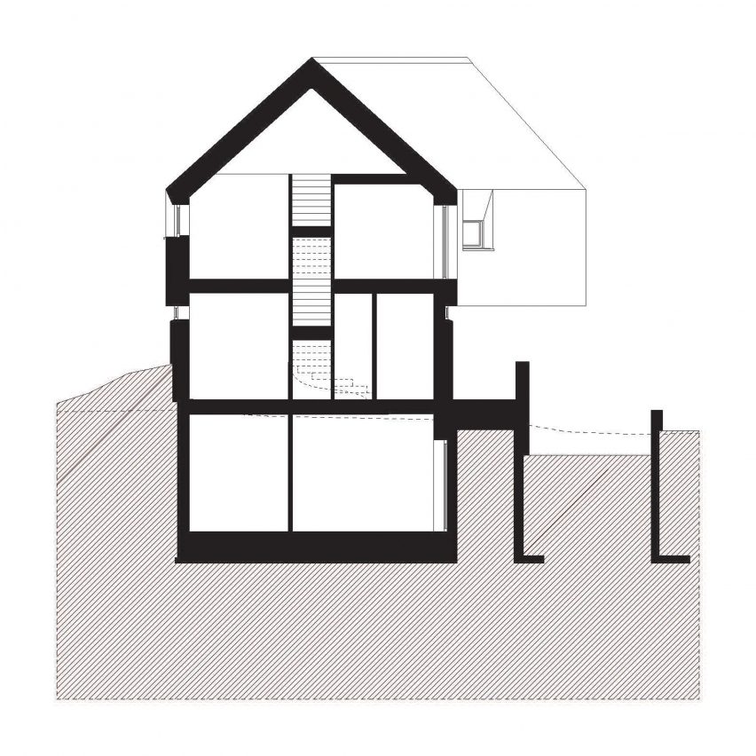 Section of Summer House by RAPA Architects
