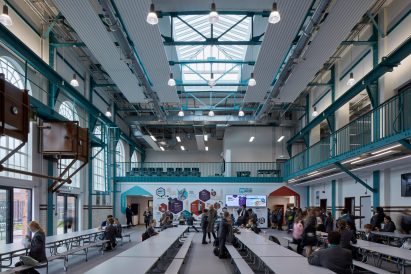 Dining hall in RIBA award-winning school