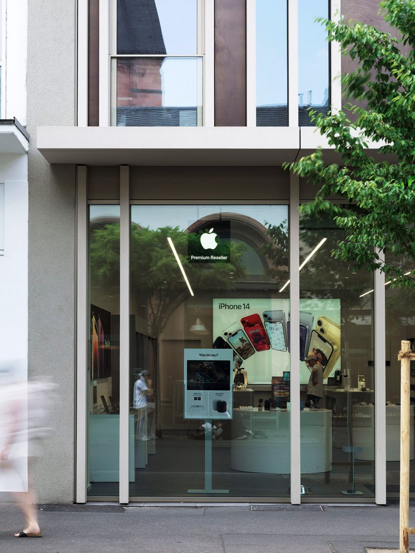A large window looking into a store