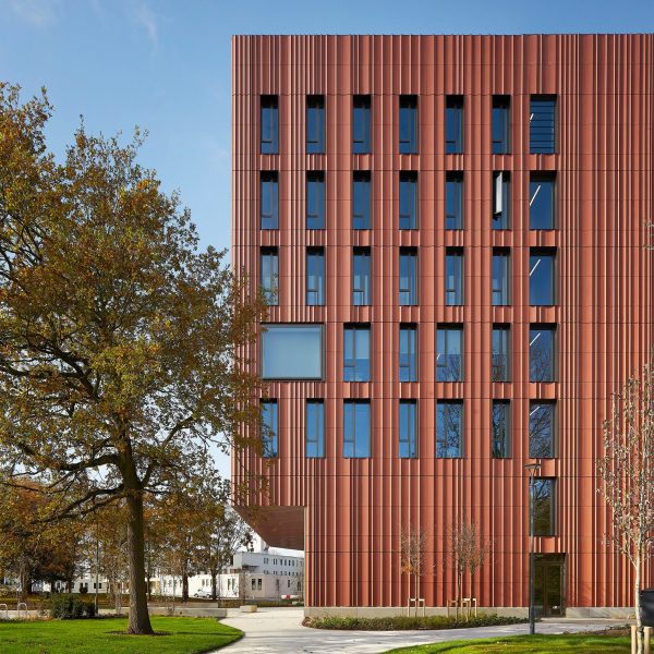 Terracotta-clad University of Warwick Arts Faculty by Feilden Clegg Bradley Studios