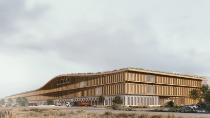 Henning Larsen mass-timber logistics centre