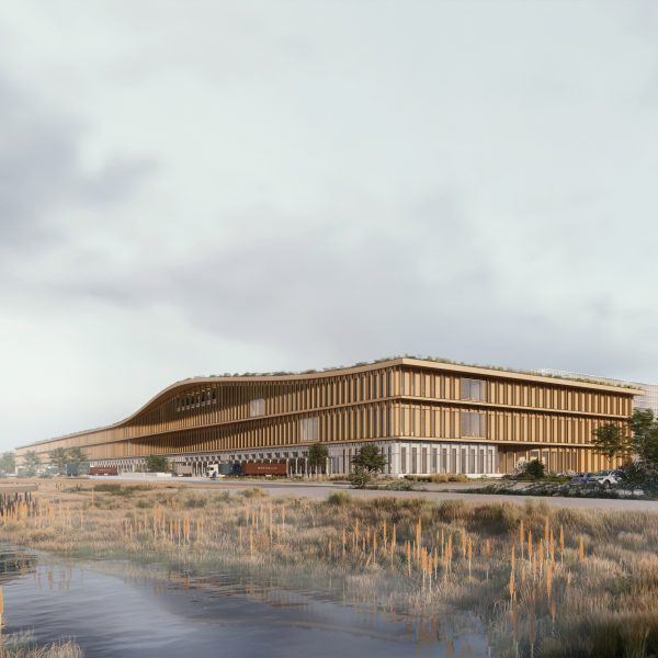Henning Larsen mass-timber logistics centre