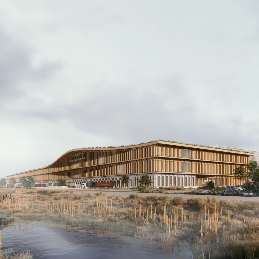 Henning Larsen mass-timber logistics centre