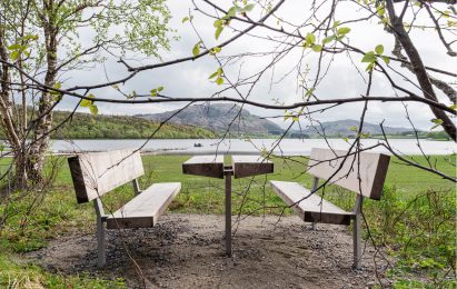 Benches in visitor area