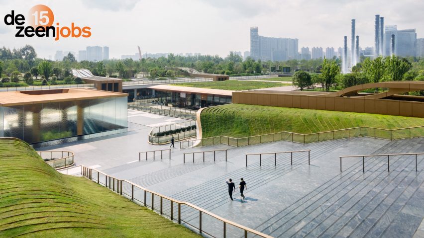 Visualisation of stairs with green grass either side of it