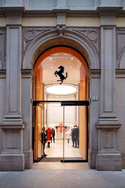 Doorway into retail space