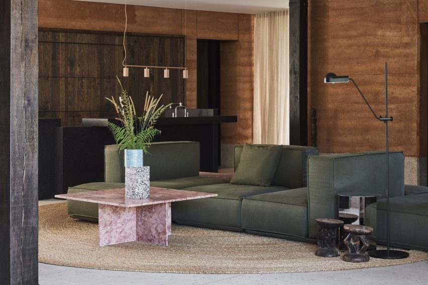 Tembo Tembo lodge by Studio Asai features rammed-earth walls