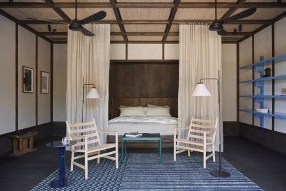 Bedroom interior of Tembo Tembo lodge by Studio Asai