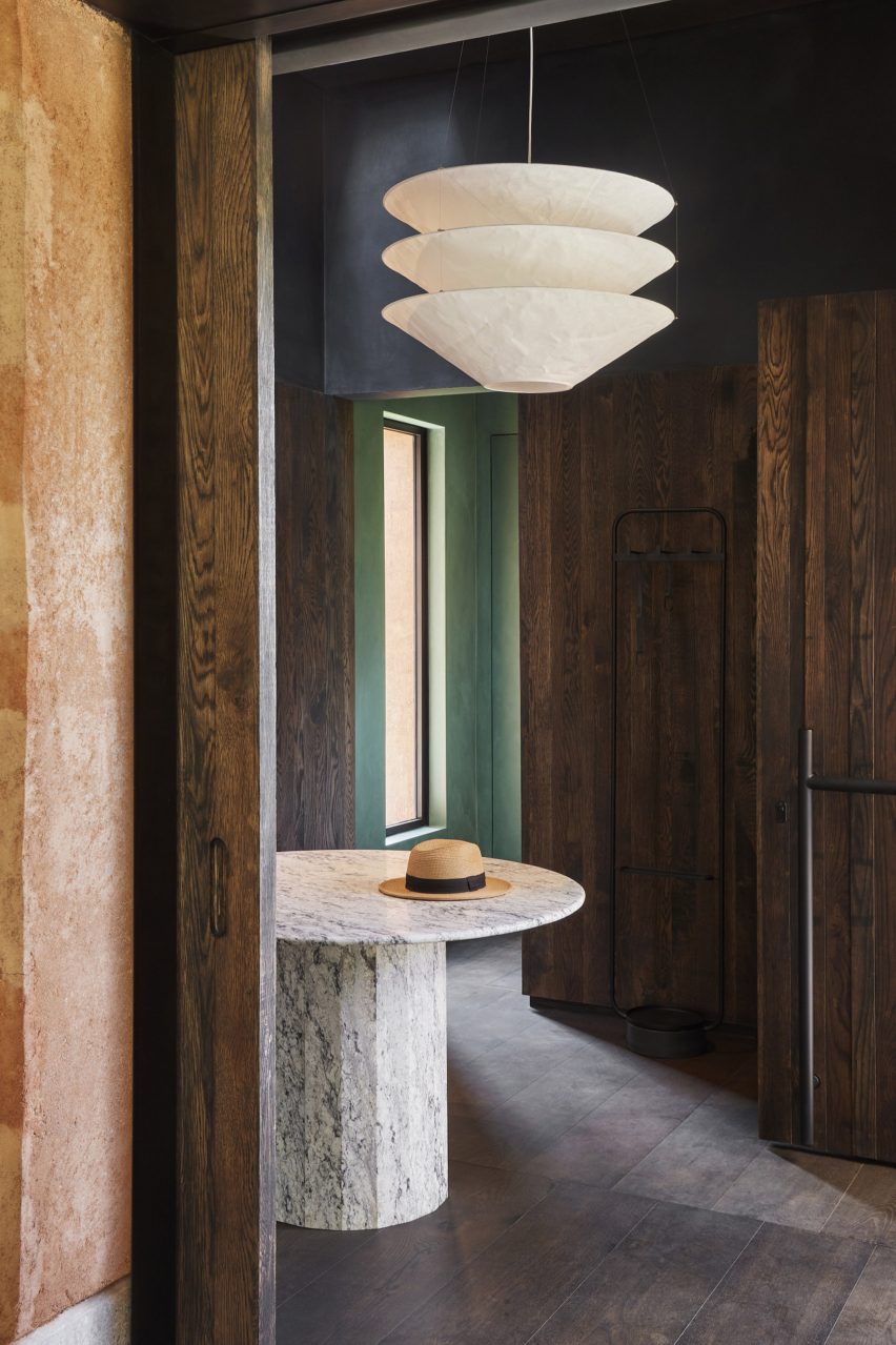 Entryway interior of Tembo Tembo lodge by Studio Asai