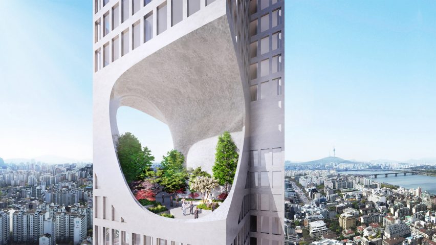 Render of Terrarium Cheong-Dam supertall by ODA