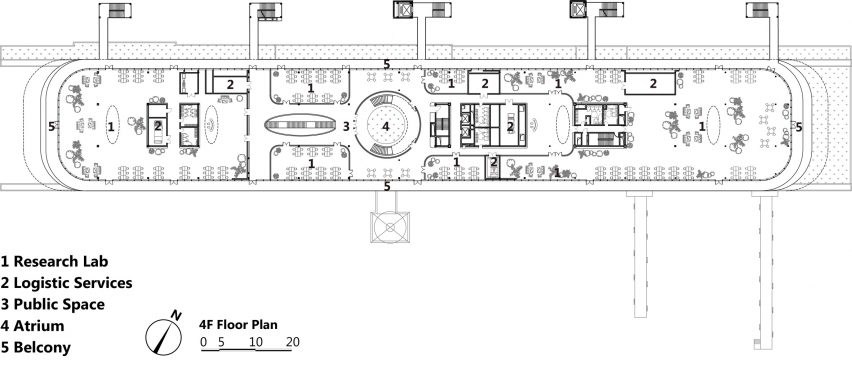 Fourth floor plan of The Ark by MAD