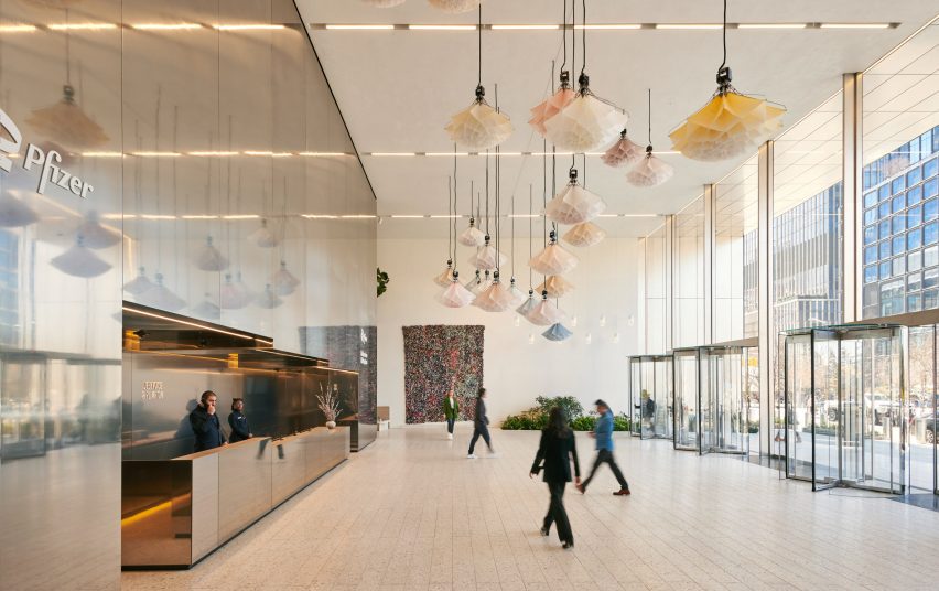 A lobby with seven metals