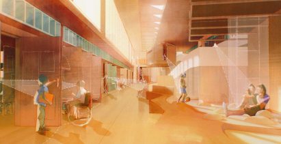 Visualisation showing children in a school