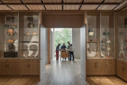 An interior of a museum