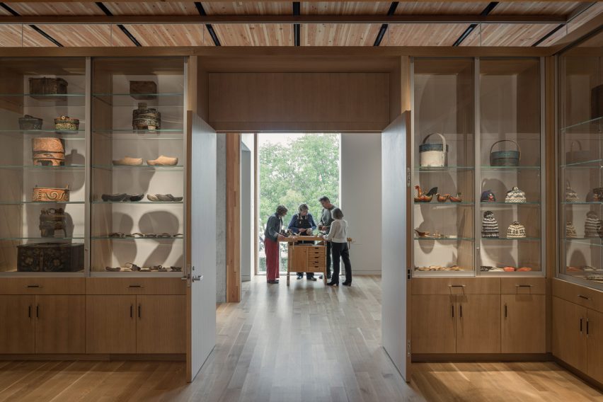 An interior of a museum