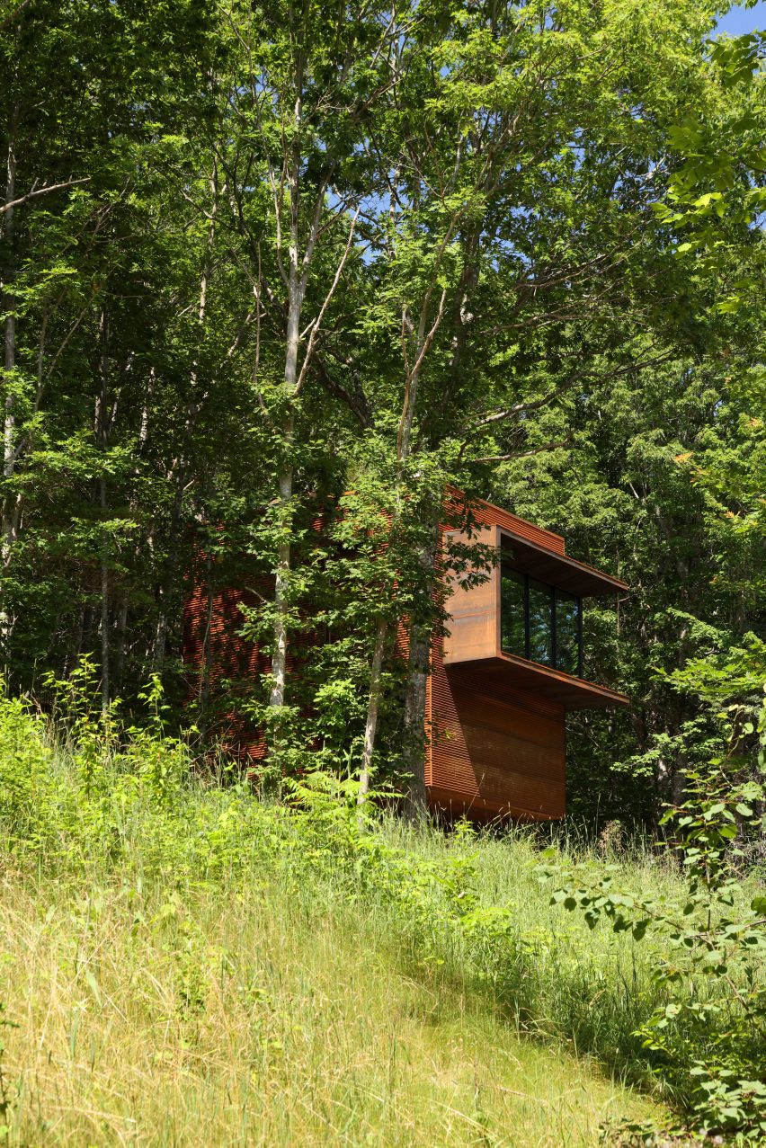 Corten Steel cabin Nova Scotia by Omar Gandhi