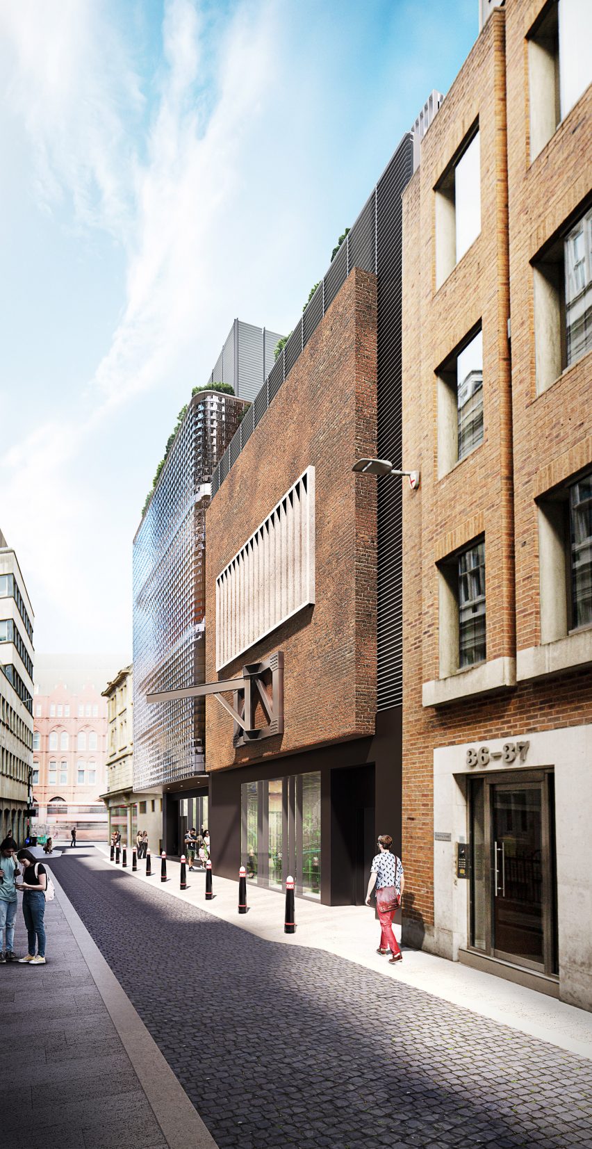 Street entrance to the London underground tunnel experience by WilkinsonEyre