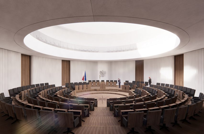 Meeting room at the reconstructed Saxon Palace by WXCA